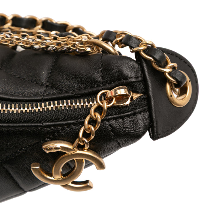 Chanel Quilted Cuir d’agneau All About Chains Hobo Noir – GABY PARIS Authentique