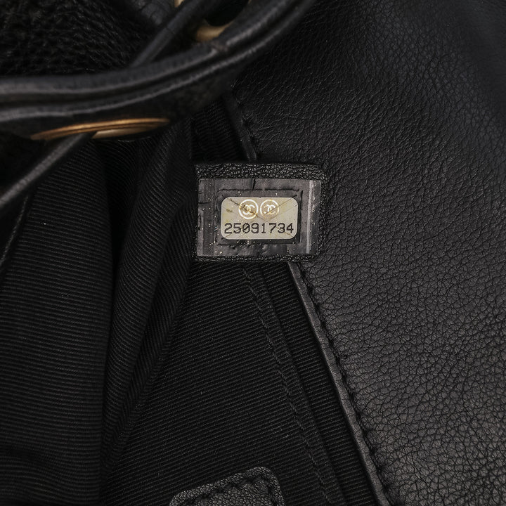 Chanel CC Chevron Cuir d’agneau Round Flap Sac cartable Noir – GABY PARIS Authentique