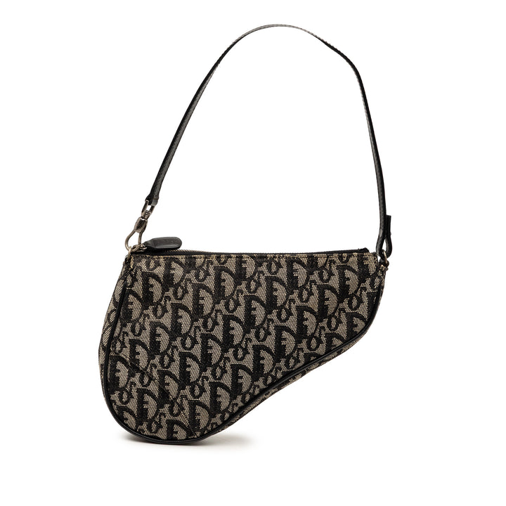 Dior Mini Diorissimo Toile Saddle Pochette