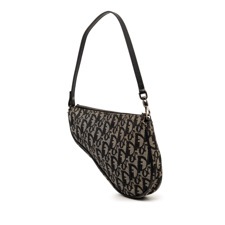 Dior Mini Diorissimo Toile Saddle Pochette