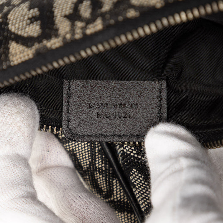 Dior Mini Diorissimo Toile Saddle Pochette