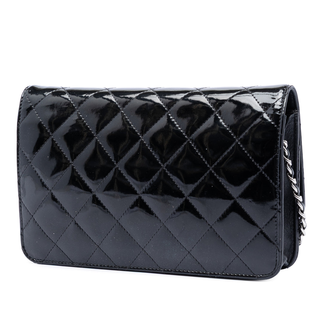 Chanel CC Matelassé Cuir verni Brilliant Wallet on Chain