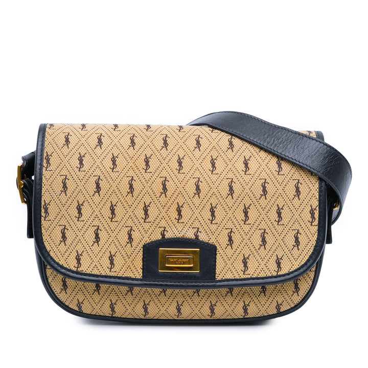 Saint Laurent Medium Toile Monogram All Over Sac porté croisé