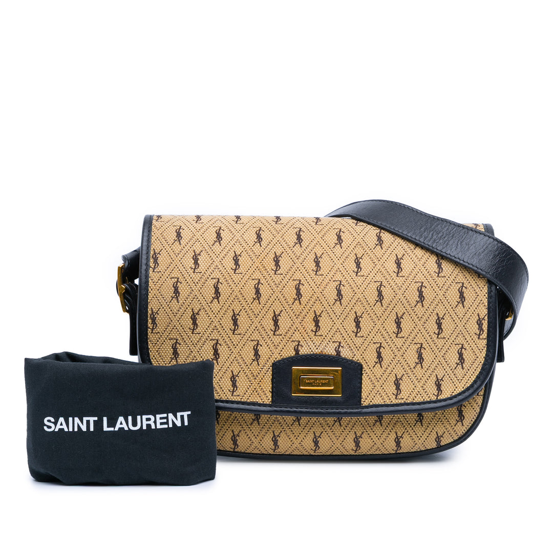 Saint Laurent Medium Toile Monogram All Over Sac porté croisé