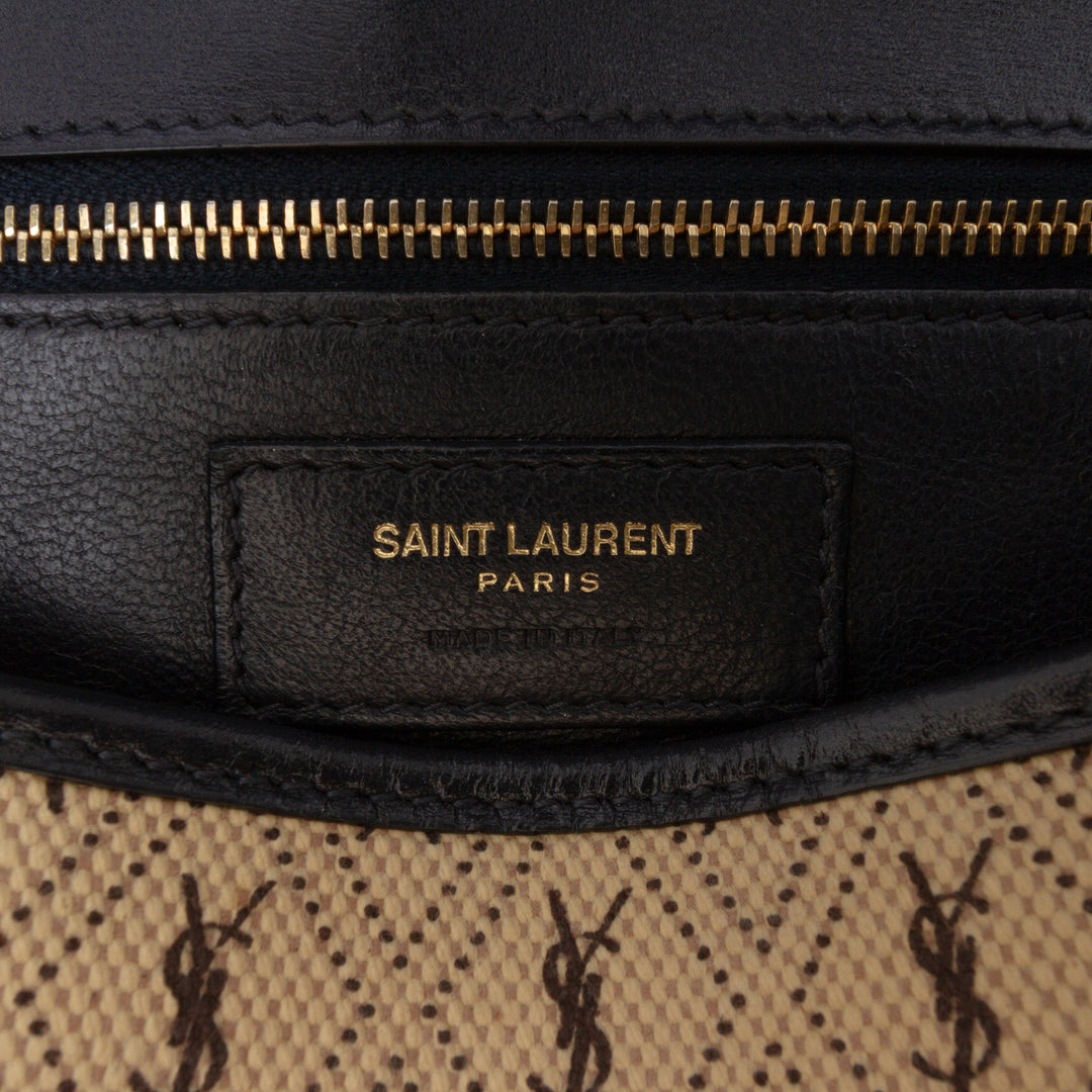 Saint Laurent Medium Toile Monogram All Over Sac porté croisé