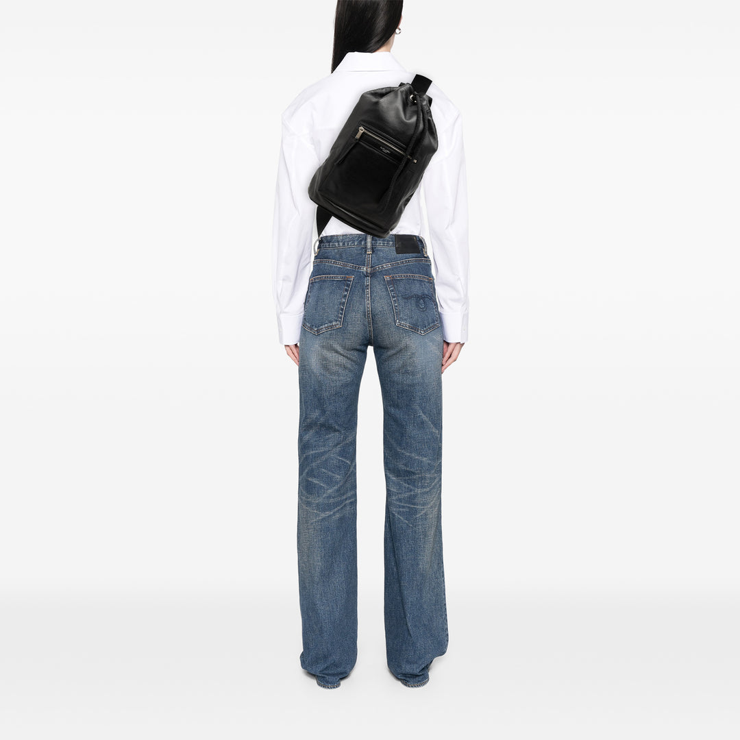 Saint Laurent Smooth Cuir de veau City Sailor Sac à dos