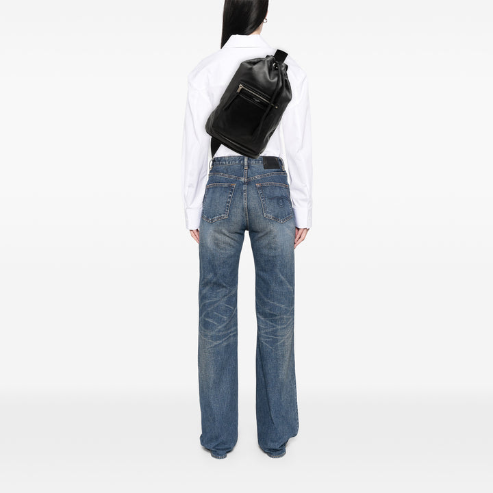 Saint Laurent Smooth Cuir de veau City Sailor Sac à dos