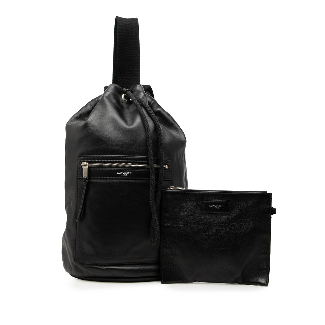 Saint Laurent Smooth Cuir de veau City Sailor Sac à dos