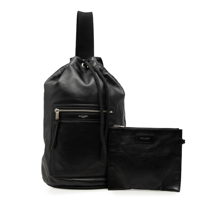 Saint Laurent Smooth Cuir de veau City Sailor Sac à dos
