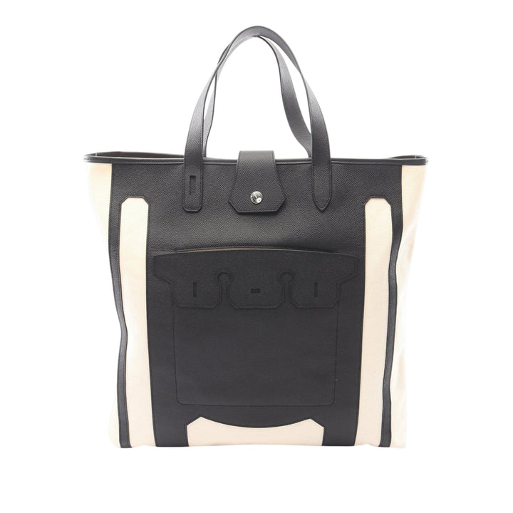 Hermès Cabas Epsome Monsieur B Cutting Marron – vue principale – GABY PARIS