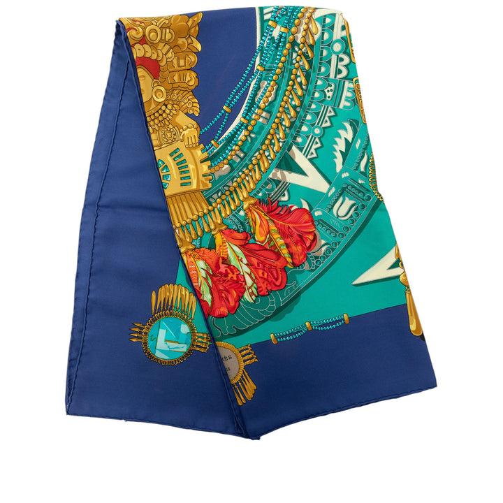 Hermès Mexique Foulard Bleu