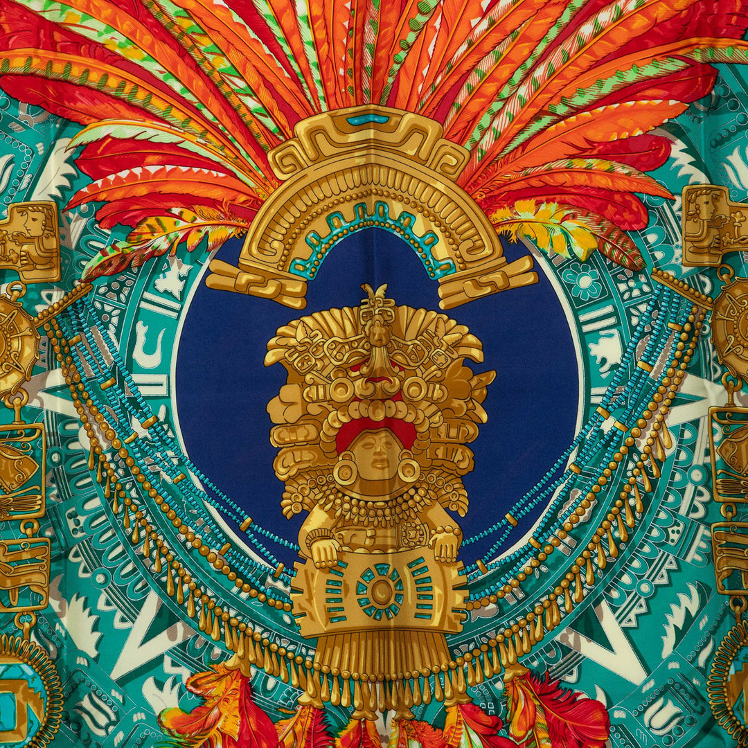 Hermès Mexique Foulard Bleu