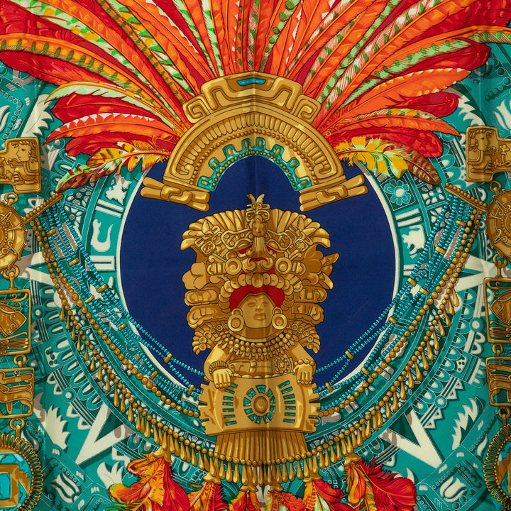 Hermès Mexique Foulard Bleu