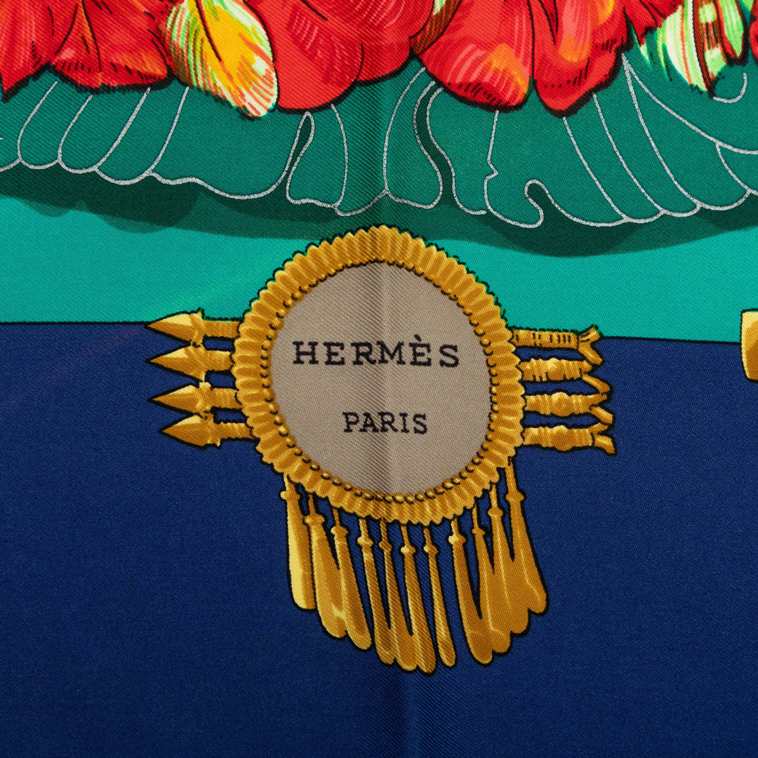 Hermès Mexique Foulard Bleu