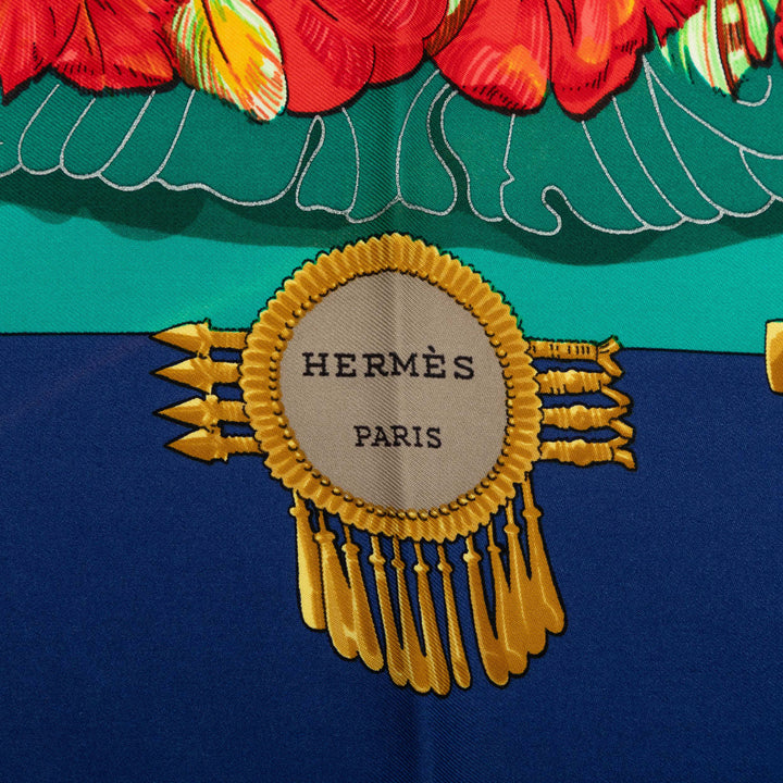 Hermès Mexique Foulard Bleu