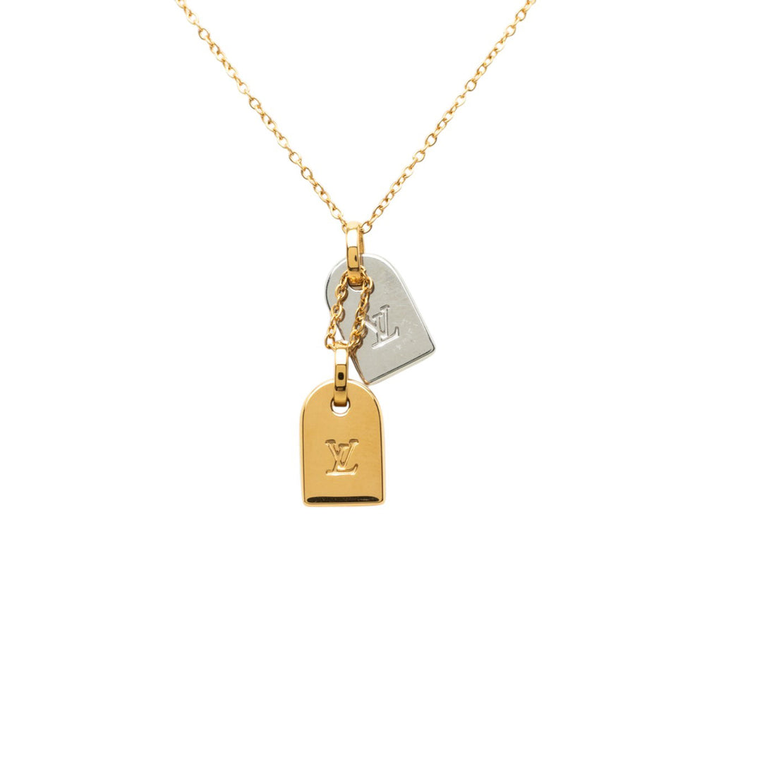Louis Vuitton plaqué Nanogram Pendant Collier Métal