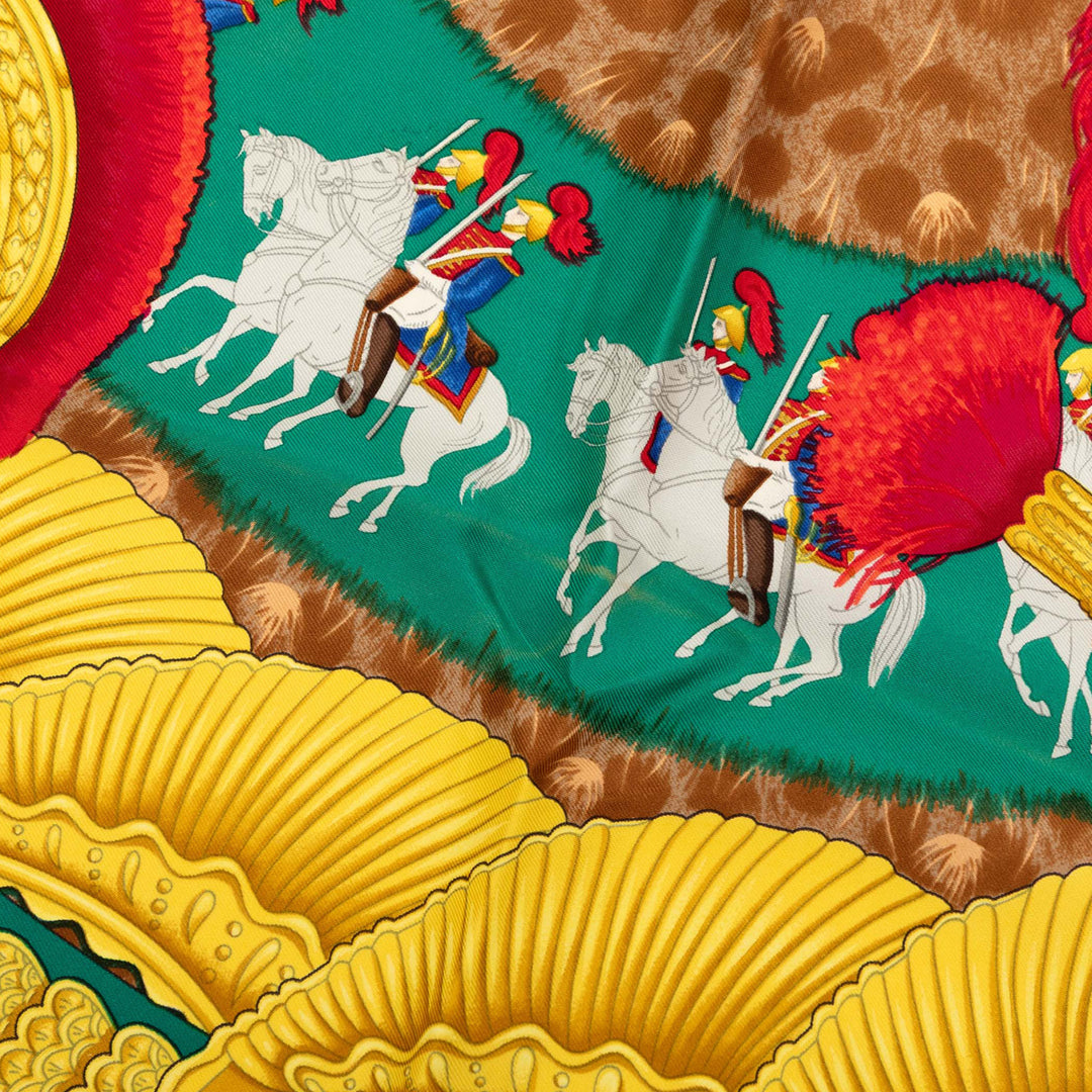 Hermès Casques et Plumets Soie Foulard 90