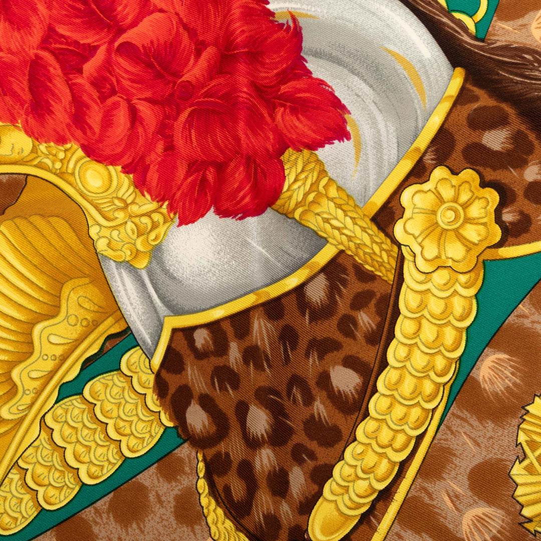 Hermès Casques et Plumets Soie Foulard 90