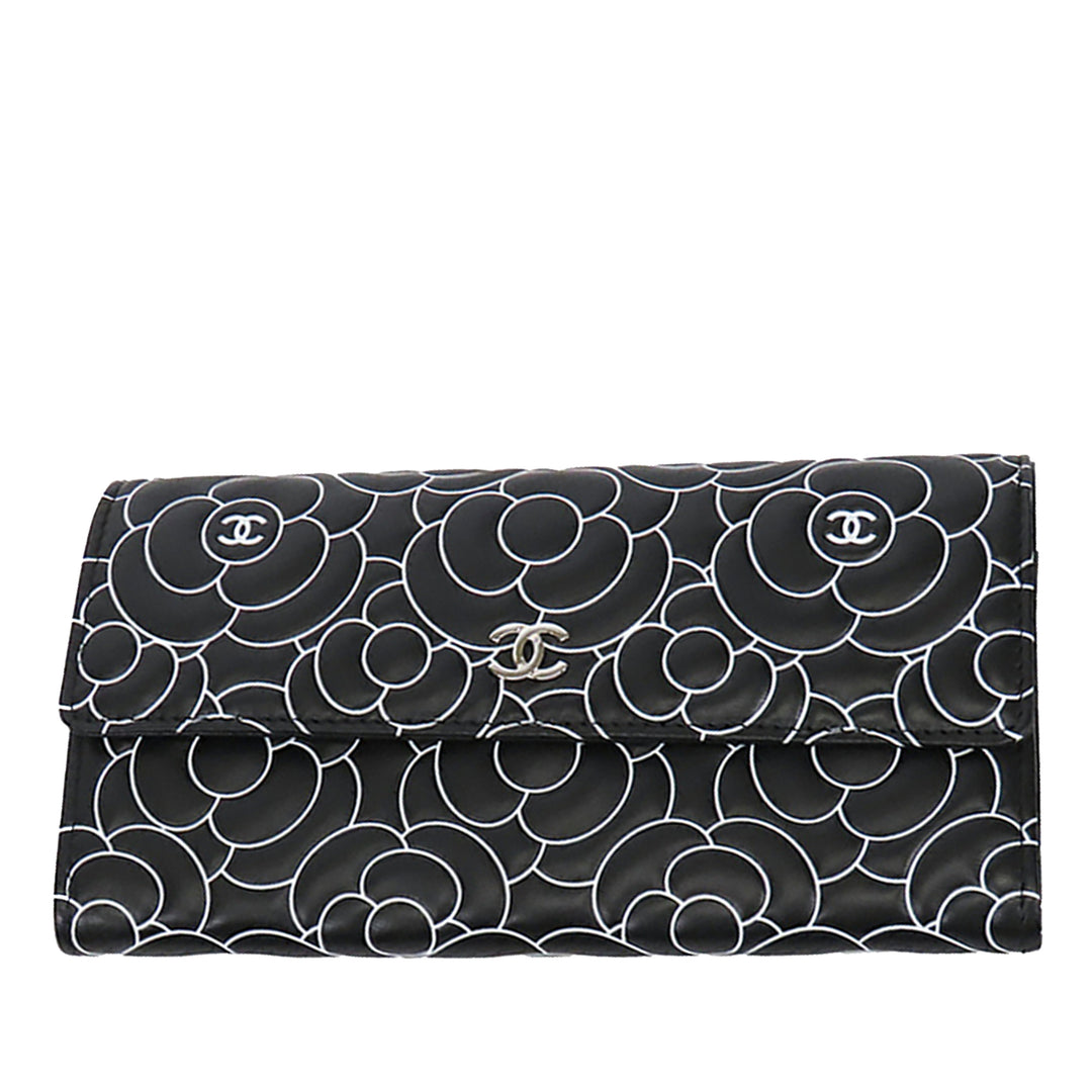 Chanel Camellia Cuir Portefeuille long