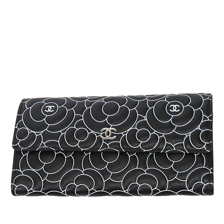 Chanel Camellia Cuir Portefeuille long