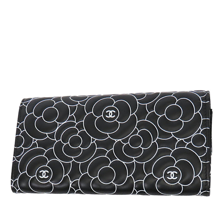 Chanel Camellia Cuir Portefeuille long