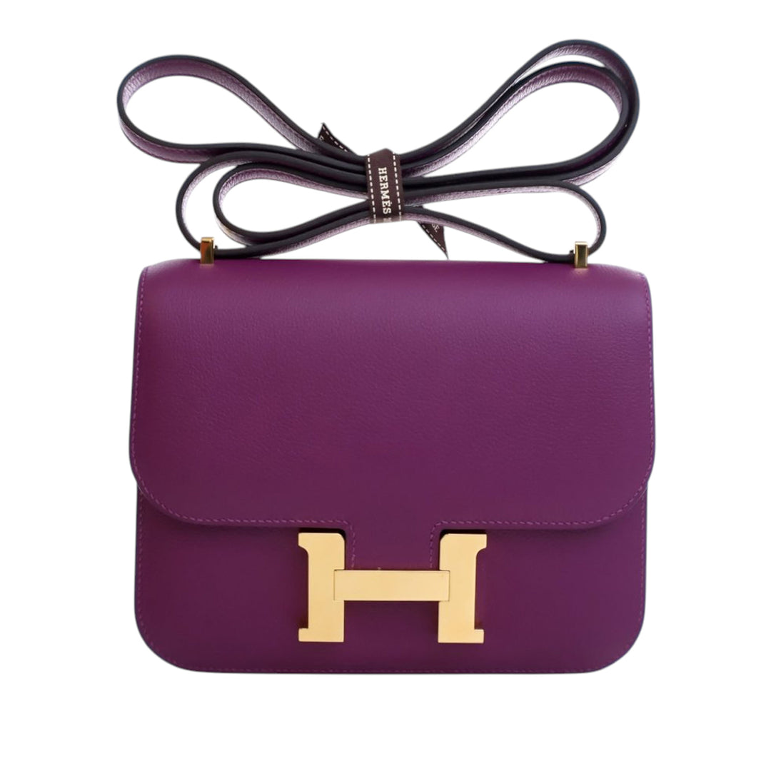 Hermès Mini Evercolor Constance 18 Violet – GABY PARIS Authentique