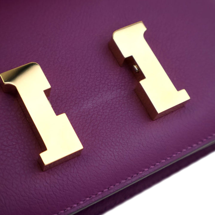 Hermès Mini Evercolor Constance 18 Violet – GABY PARIS Authentique