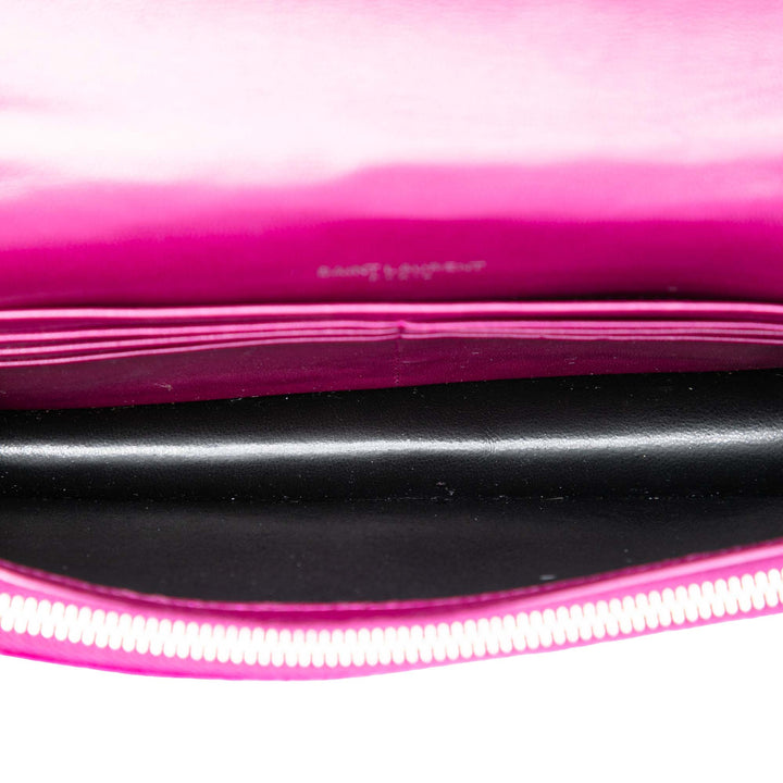 Saint Laurent Small Velours Monogram Kate Pompon Sac porté croisé