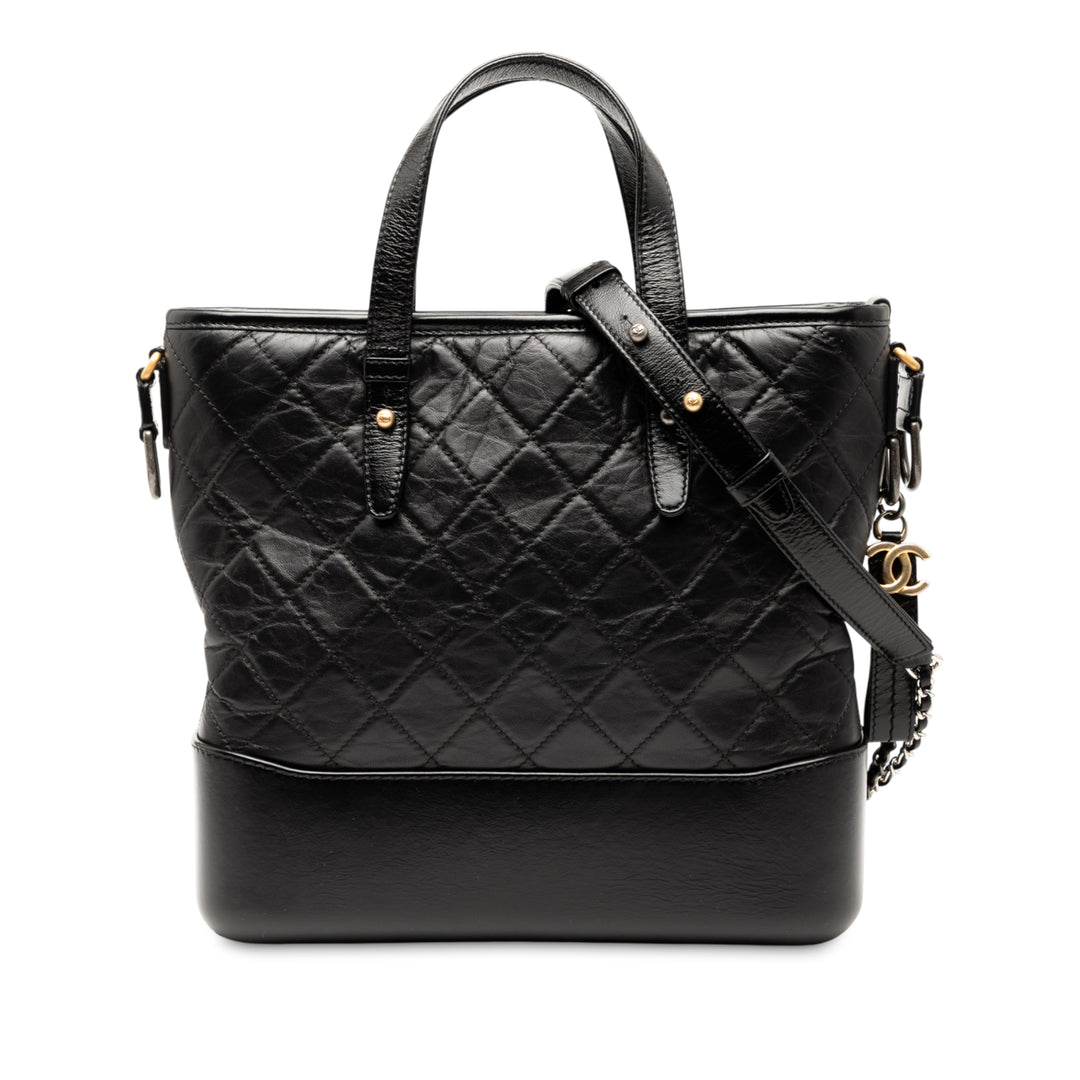 Chanel Medium Quilted Cuir de veau Gabrielle Shopping Sac cartable Noir – GABY PARIS Authentique