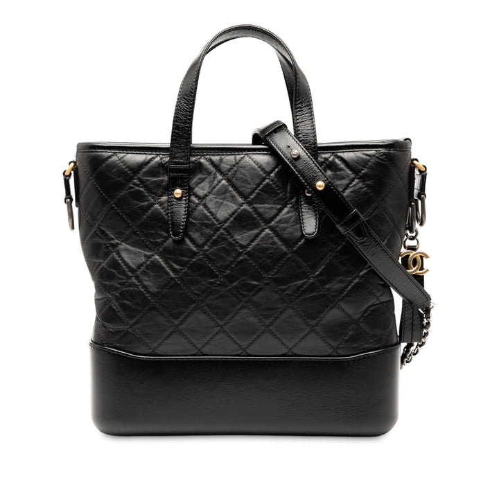 Chanel Medium Quilted Cuir de veau Gabrielle Shopping Sac cartable Noir – GABY PARIS Authentique
