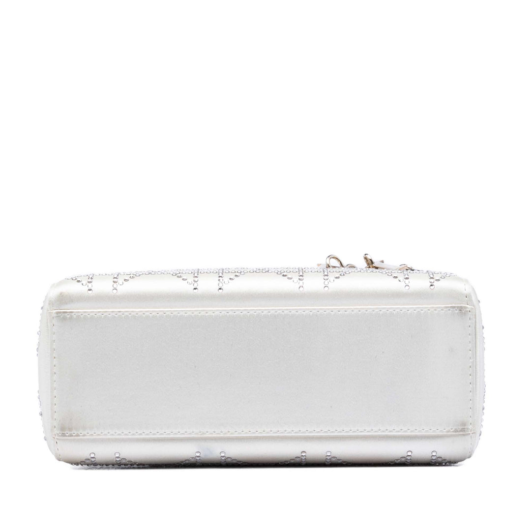 Dior Mini Satin Cannage Cristal Embellished Lady Dior