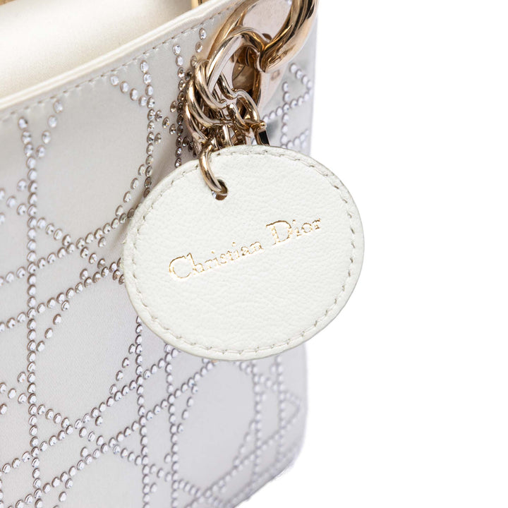 Dior Mini Satin Cannage Cristal Embellished Lady Dior