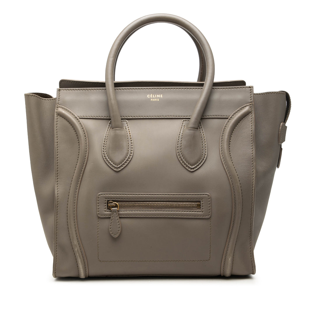 Luggage Cabas Mini Cuir de veau lisse Gris