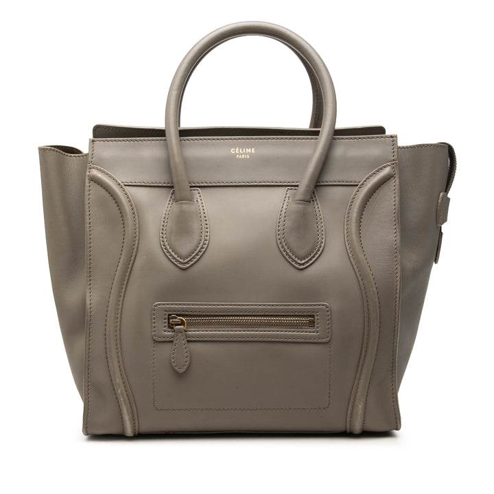 Luggage Cabas Mini Cuir de veau lisse Gris