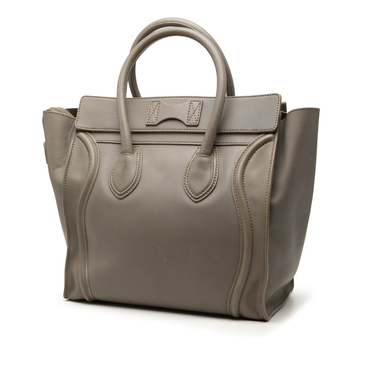 Luggage Cabas Mini Cuir de veau lisse Gris
