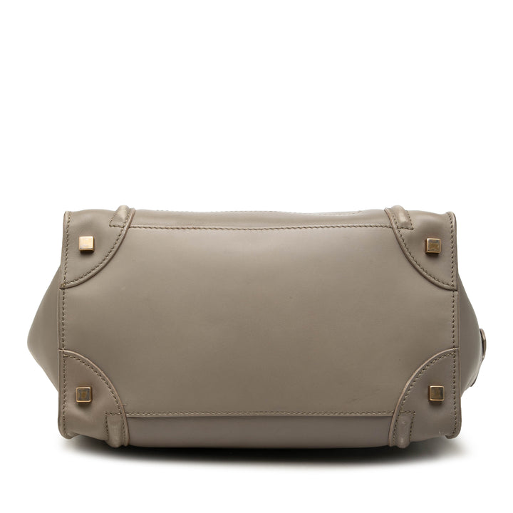 Luggage Cabas Mini Cuir de veau lisse Gris