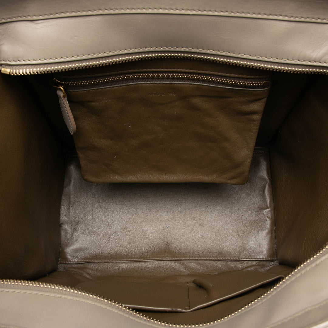 Luggage Cabas Mini Cuir de veau lisse Gris