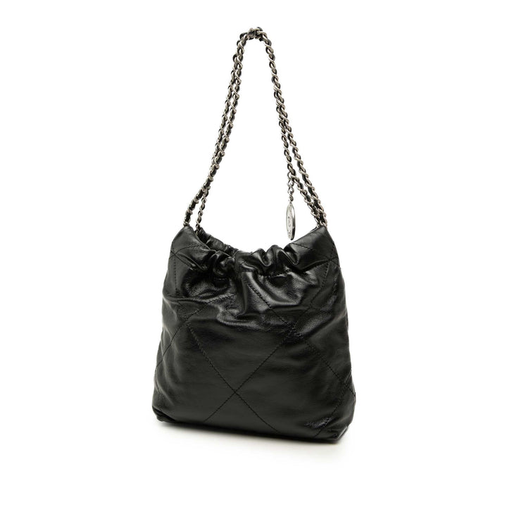brillant 22 Sac Mini Cuir de veau Noir
