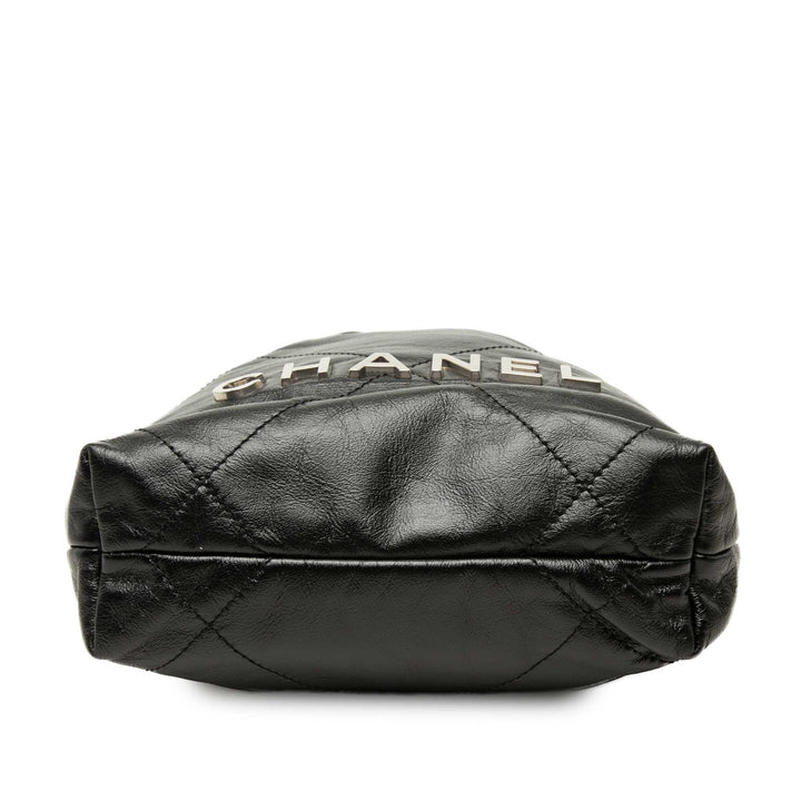 brillant 22 Sac Mini Cuir de veau Noir