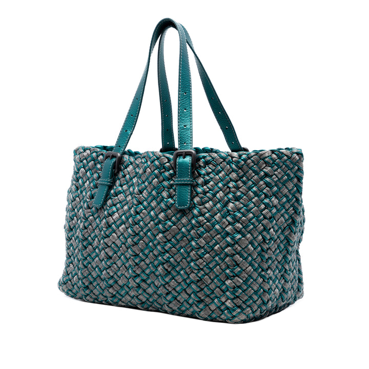 Bottega Veneta Métallisé Intrecciato Cesta Cabas Moyen Cuir nappa