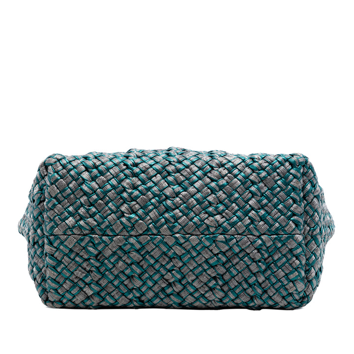 Bottega Veneta Métallisé Intrecciato Cesta Cabas Moyen Cuir nappa