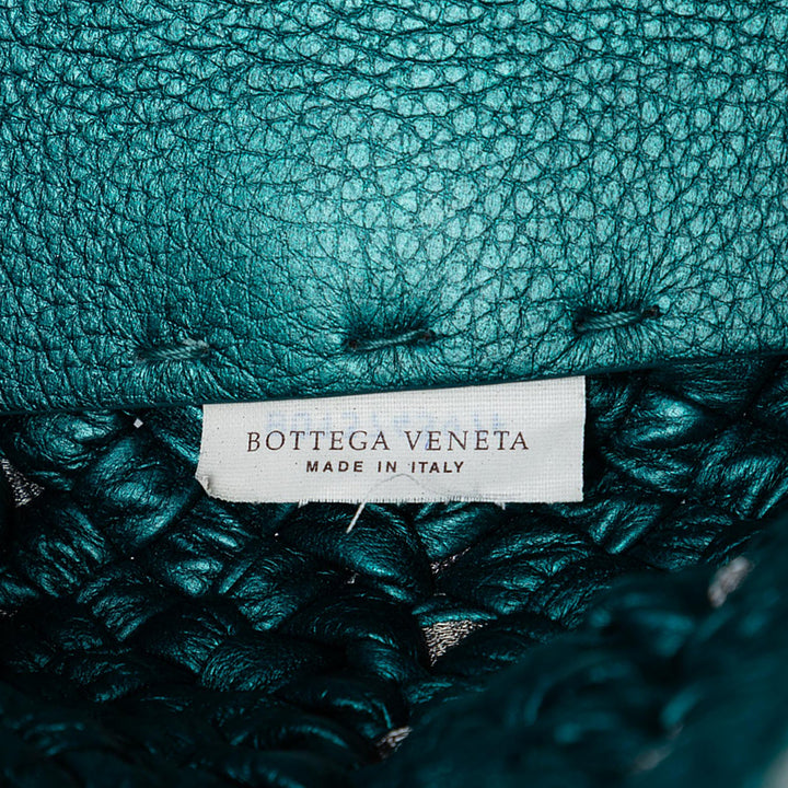 Bottega Veneta Métallisé Intrecciato Cesta Cabas Moyen Cuir nappa