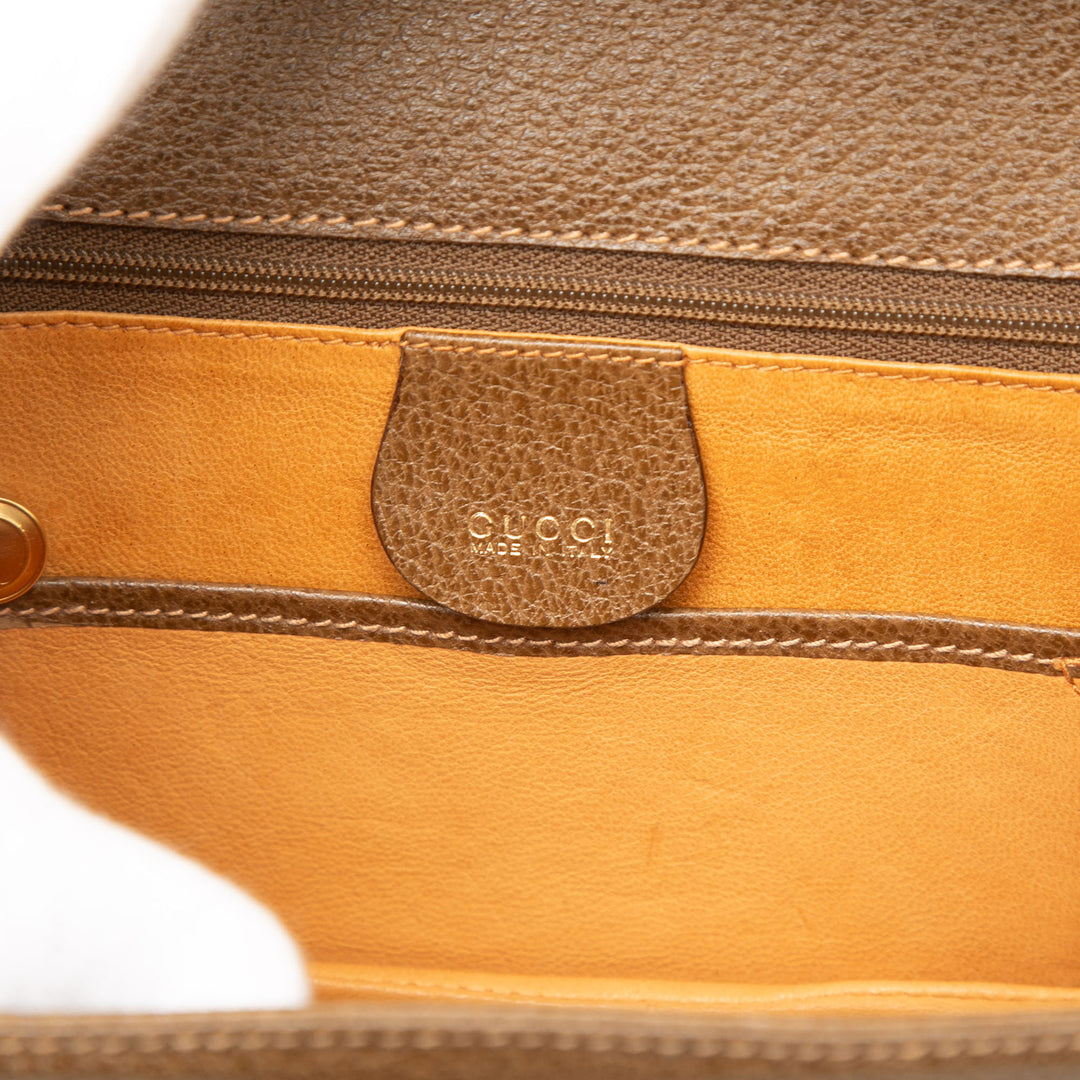 Gucci Sac à main grainé Bamboo Night Petit Cuir de veau grainé Marron – vue 5 – GABY PARIS