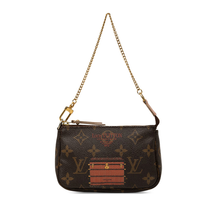Trunks et Locks Pochette Accessoires Mini Monogram Marron
