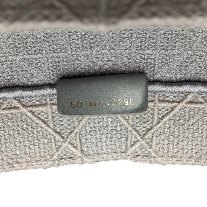 Dior Medium Cannage Embroidered Book Cabas Gris