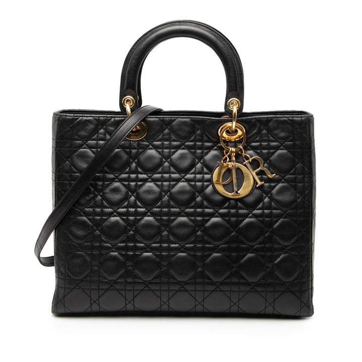 Dior Large Cuir d’agneau Cannage Lady Dior