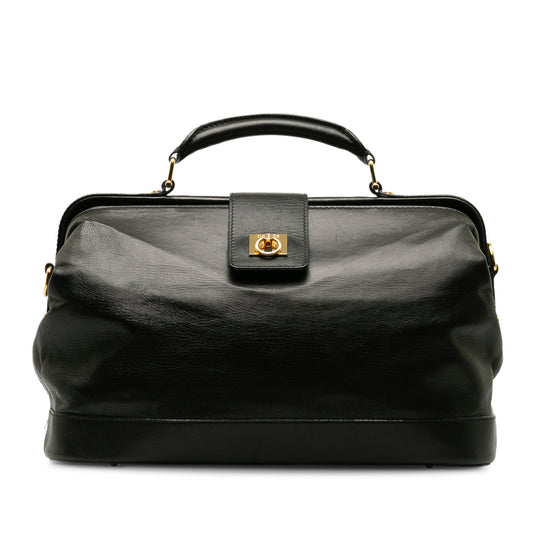 Leather Handbag Black - Gaby Paris