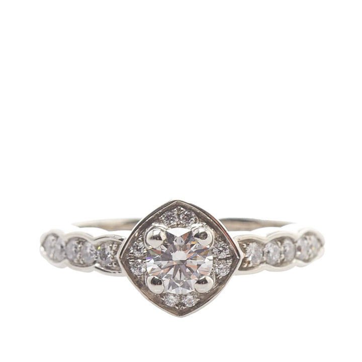 Chanel Coco Crash Half Eternity Diamond Ring Silver - Gaby Paris