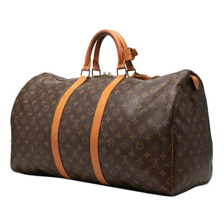 Louis Vuitton Sac de voyage Keepall 55 Monogram Marron – vue 2 – GABY PARIS
