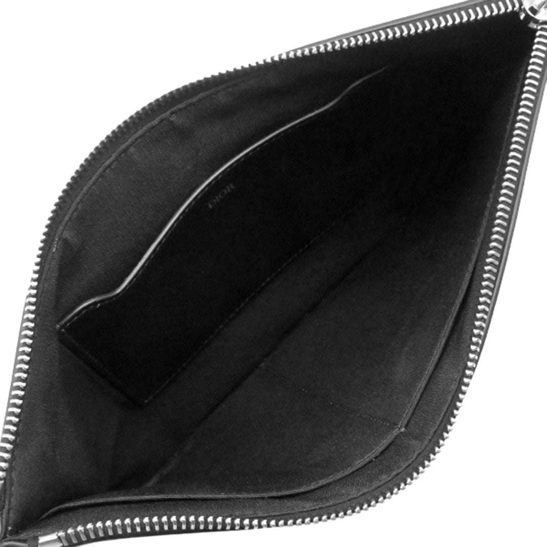 Dior Oblique perforé Cuir de veau Galaxy Wristlet Pochette